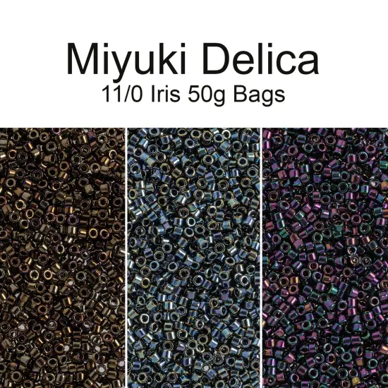 Miyuki Delica 50g Iris Glass Beads, 11/0 Brown (DB0007) {4}