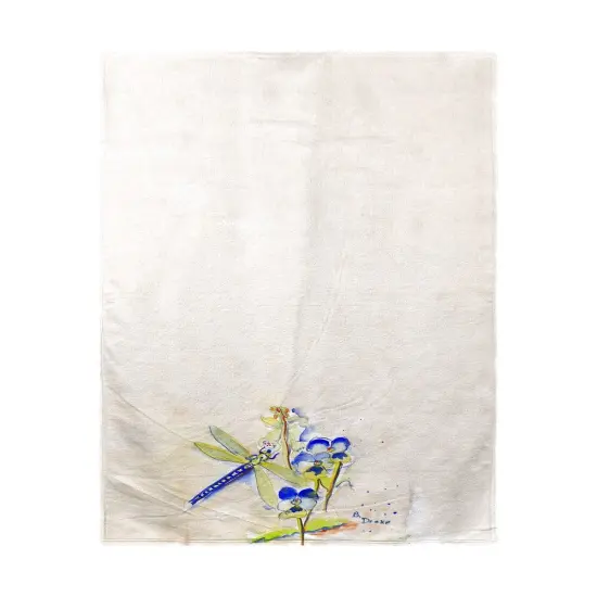 Betsy Drake Blue Dragonfly Beach Towel Multicolor {1}