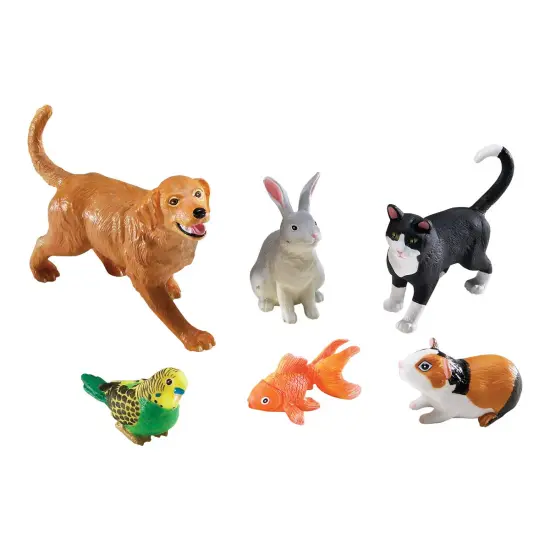 Kaplan Early Learning Company Jumbo Animals Set of 18 - Farm, Jungle, & Pets {6}