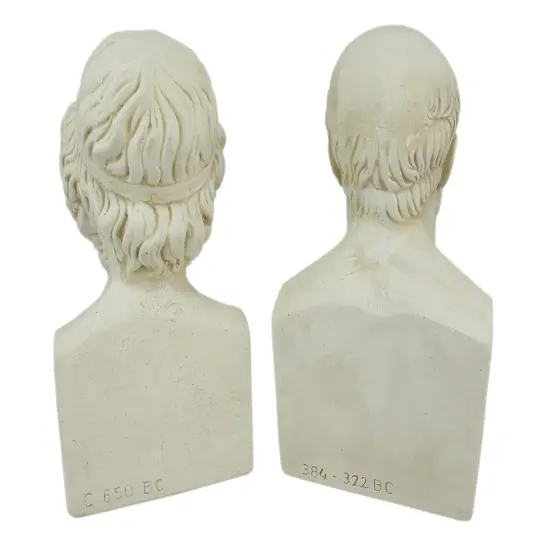 Aristotle And Homer Bust Bookends Greek Philosophy {4}