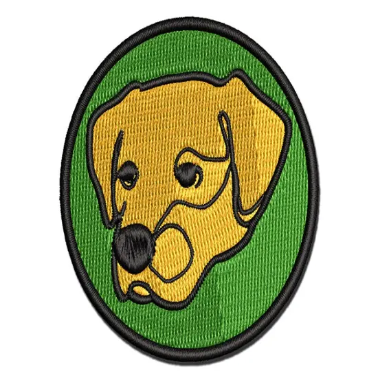 Labrador Dog Artsy Contour Line Multi-Color Embroidered Iron-On or Hook & Loop Patch Applique {1}