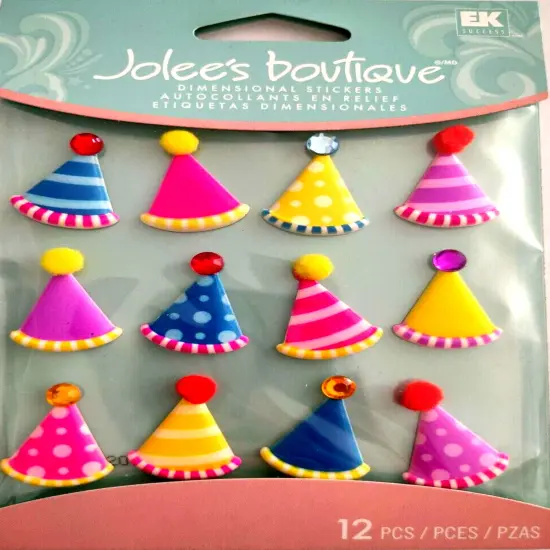 Jolee's Boutique Party Hats Cabochons Stickers {1}