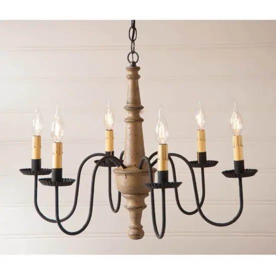 Harrison Chandelier in Pearwood {3}
