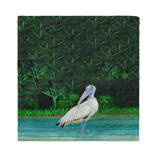 Betsy Drake Wood Stork Kitchen Towel {1}