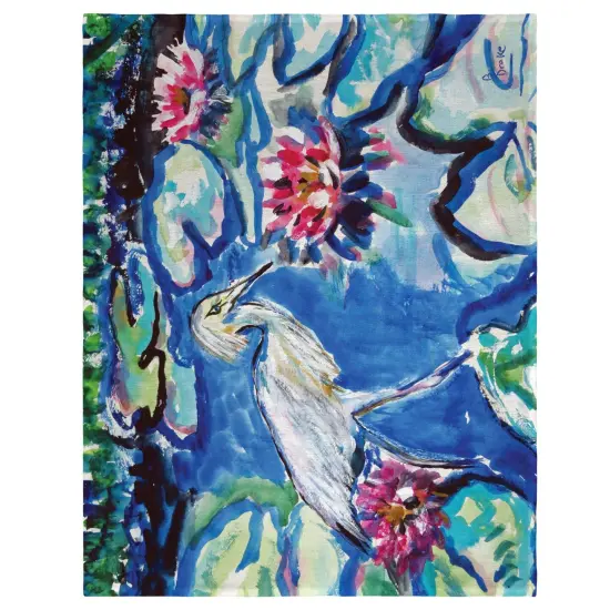 Betsy Drake Heron & Waterlilies Place Mat Set of 4 {1}