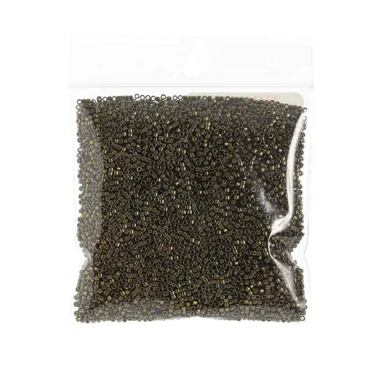 Miyuki Delica 50g Metallic Glass Beads, 11/0 Olive (DB0011) {2}