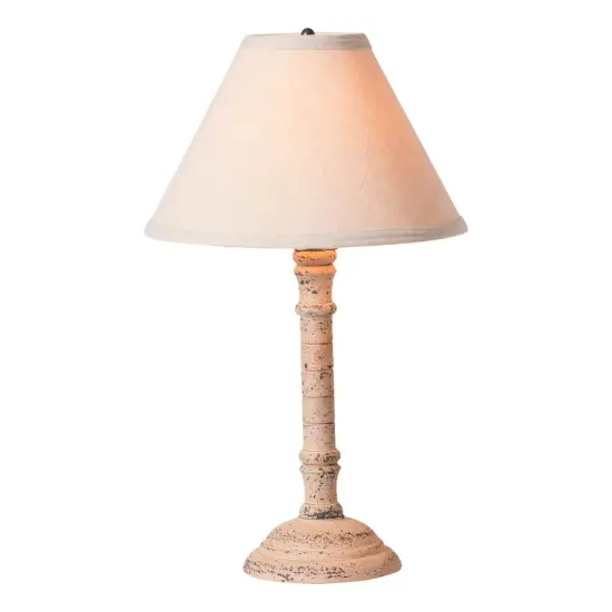 Gatlin Wood Table Lamp in Buttermilk - Fabric Linen Shade - Irvin's Tinware {1}