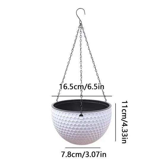 2pcs 6.5" Pot Hanger Modern Planter White {7}