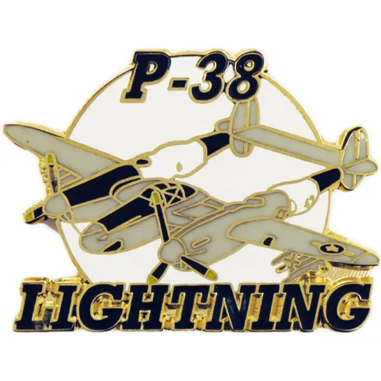 P-38 Lightning Airplane Pin 1 1/2" {1}