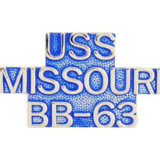 U.S. Navy USS Missouri BB-63 Pin 1" {1}