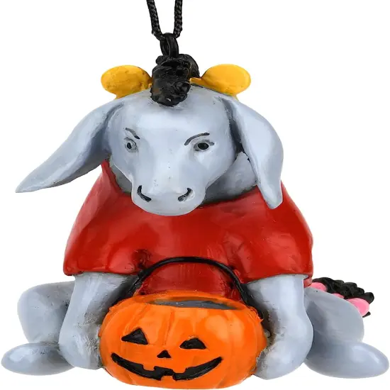 Tree Buddees Winnie The Pooh and Eeyore Dressed up as Each Other for Trick or Treating Cute Halloween Ornaments {3}