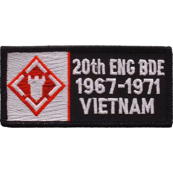 U.S. Army 20th Engineer Brigade 1967-1971 Vietnam Patch 4.25" {1}