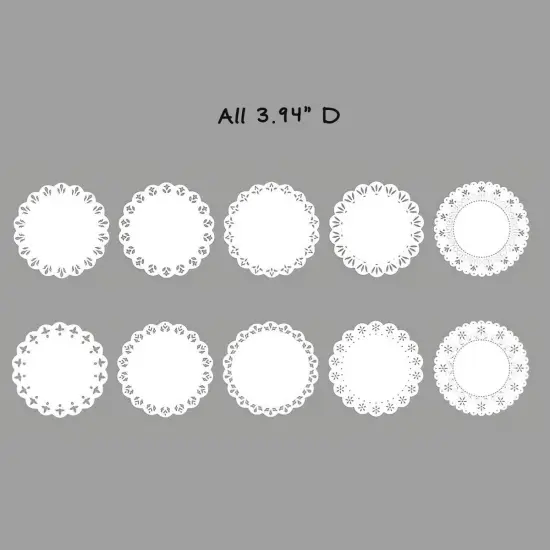 Wrapables Hollow Lace Paper for Arts & Crafts, Scrapbooking, Stationery, Photo Albums (Set of 2) Circular Floral {2}