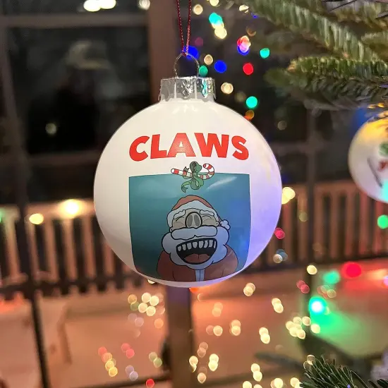 Tree Buddees Claws Movie Poster Parody Fun Glass Christmas Ornaments {5}