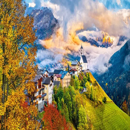 4000 Piece Jigsaw Puzzles, Colle Santa Lucia, Italy, Mountain Landscape, Adult Puzzles, Castorland C-400164-2 {2}