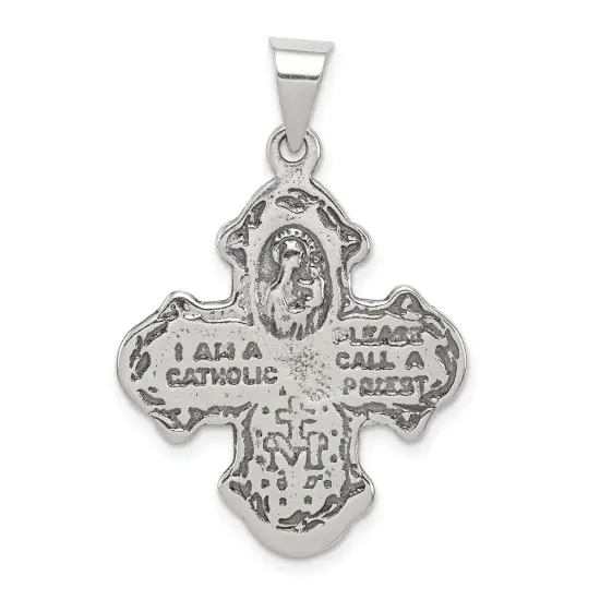 Sterling Silver Cross Medal {3}