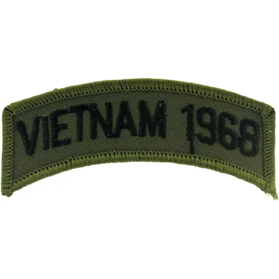 Vietnam 1968 Patch Green 3 1/2" {1}