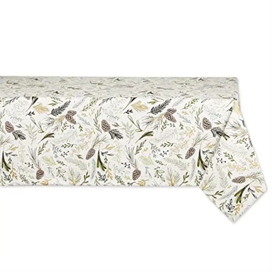 DII Sparkle Sprigs Printed Tablecloth, 52x52" {2}