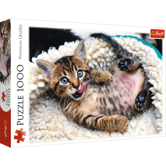 1000 Piece Jigsaw Puzzles, Cheerful Kitten, Puzzle of Animals, Cats, Kittens and Pets, Adult Puzzles, Trefl 10448 {1}