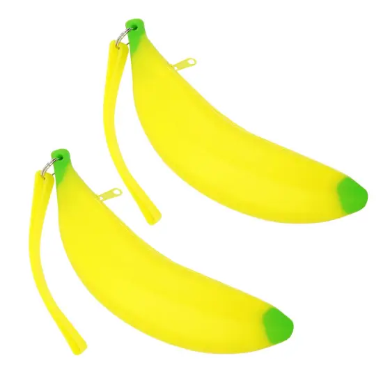 Wrapables Silicone Banana Pencil Pouch Coin Purse Key Holder (Set of 2) {1}