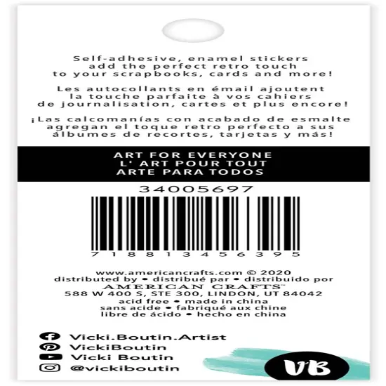 Vicki Boutin Color Study Enamel Stickers, 3pcs {2}