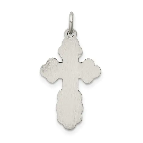 Sterling Silver Orthodox Cross Charm Jewerly 22mm x 13mm {3}