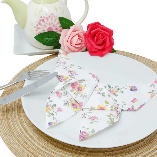 Wrapables 15" Woven Round Placemats (Set of 6) Brown Color {4}