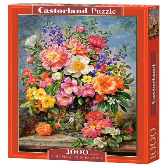 1000 Piece Jigsaw Puzzle, June Flowers in Radiance, Flower and plants Puzzle, Painting Puzzle, Adult Puzzles, Castorland C-103904-2 {1}