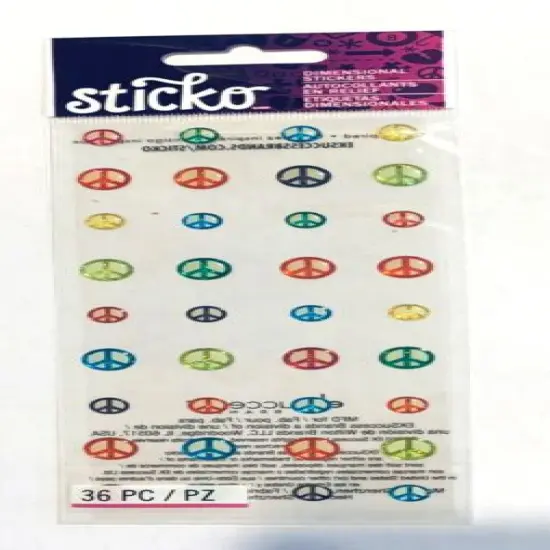 Sticko Mini Peace Signs Dimensional Stickers {1}