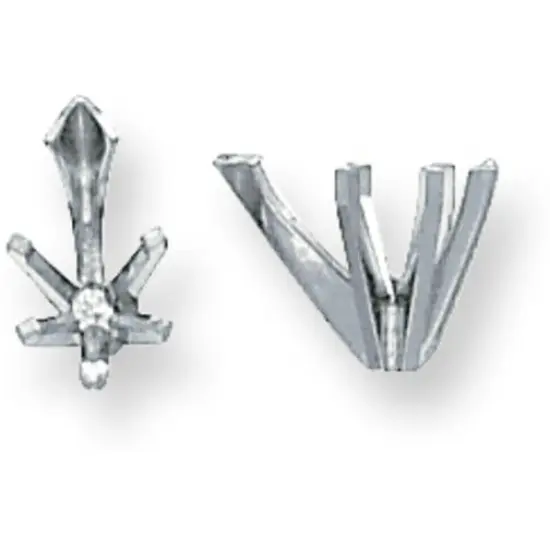 Platinum 6 Prong Pear V-End Setting 3.5mm {1}