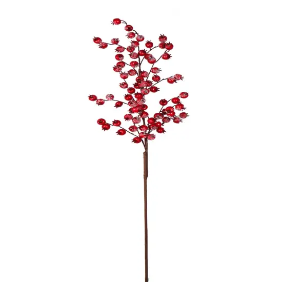 36" ICED HAWTHORN BERRY SPRAY - 12 Pieces {1}