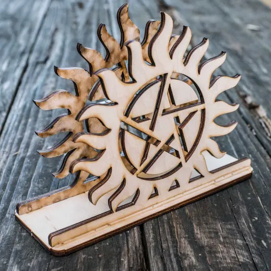 Napkin Holder - Anti Possession - Raw Wood Craft {3}