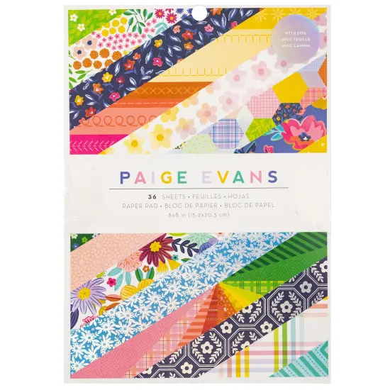 Paige Evans Single-Sided Paper Pad 6"X8" 36/Pkg-Blooming Wild {1}