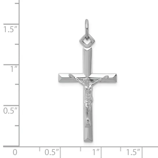 Sterling Silver Crucifix Charm Jewerly 36mm x 18mm {3}