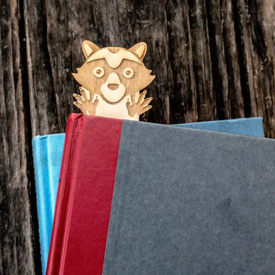 Bookmark - Raccoon - Birch Wood {3}