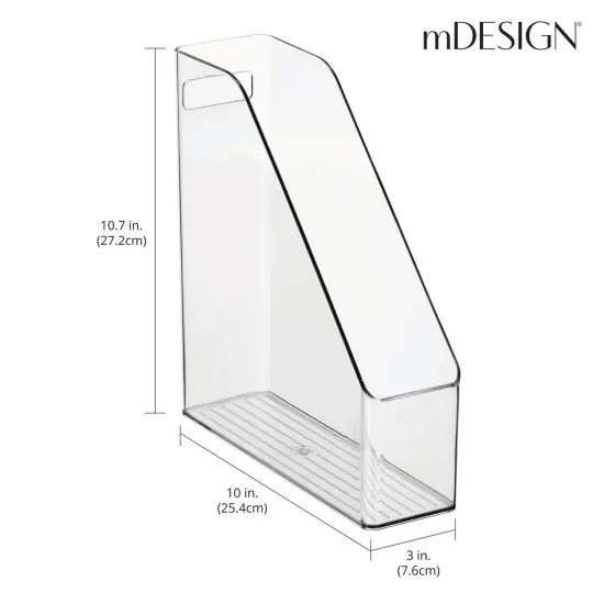 mDesign Plastic File Folder Bin, Office Desktop Organizer, 4 Pack {3}