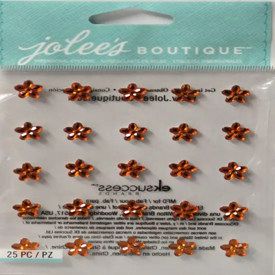 Jolee's Boutique Mini Flower Gems Topaz Adhesive Dimensional Stickers {1}