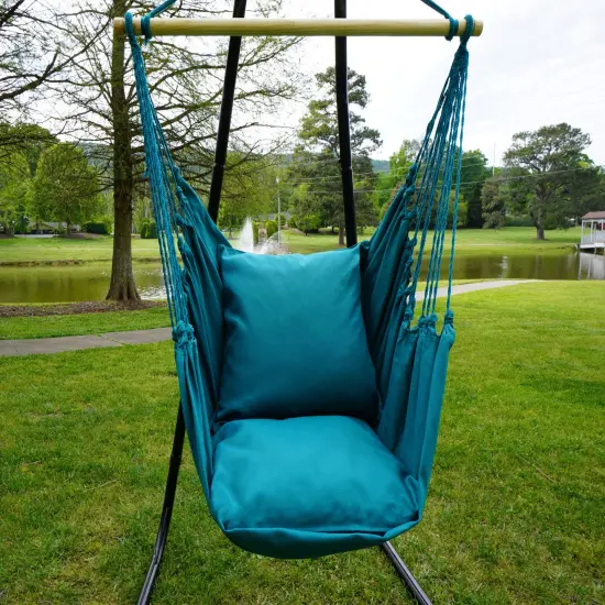 Calloway Mills Tropical Teal Hammock Chair+ 2 Pillow set {3}