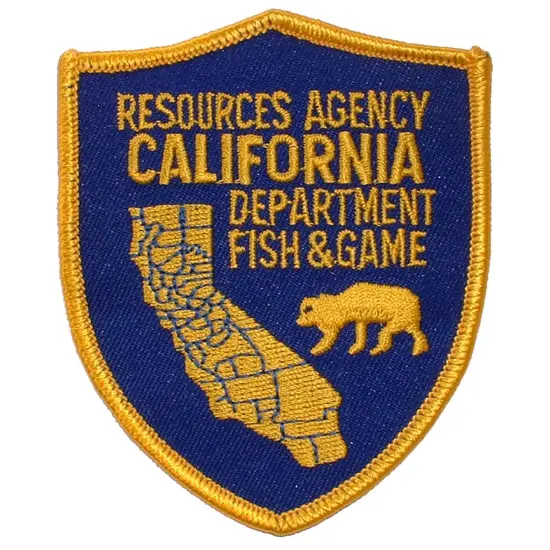California Fish & Game Department Patch 3" {1}