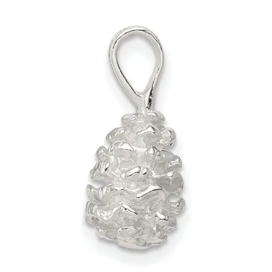Sterling Silver Pinecone Charm Pendant Jewelry Tree 17mm x 8mm {3}