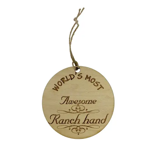 Worlds most Awesome Ranch Hand - Ornament {2}
