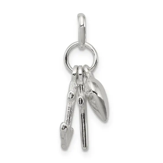 Sterling Silver Faith Hope & Charity Charm Jewerly 25mm x 20mm {4}