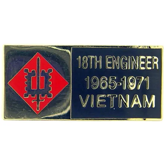 U.S. Army 11th Engineering Brigade Vietnam Pin 1 1/8" {1}