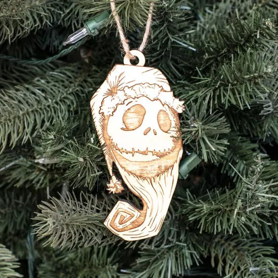 Ornament - Santa Jack - Raw Wood 3x5in {1}