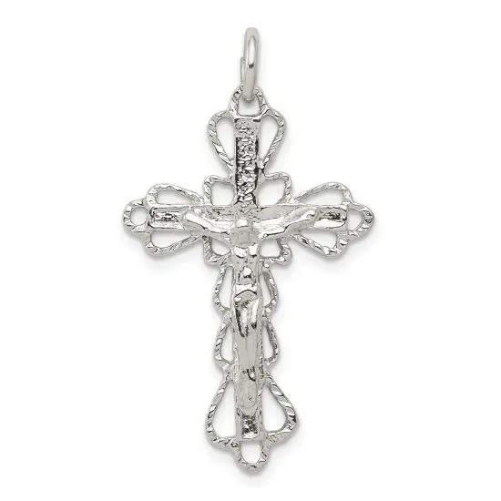 Sterling Silver Crucifix Pendant Religious Jewelry 36.6mm x 21mm {1}