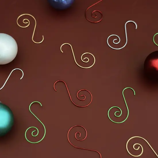 Wrapables Christmas Tree Ornament Hooks, S-Shaped Swirl Hooks for Hanging Decorations (Pack of 80) Red & Green {5}