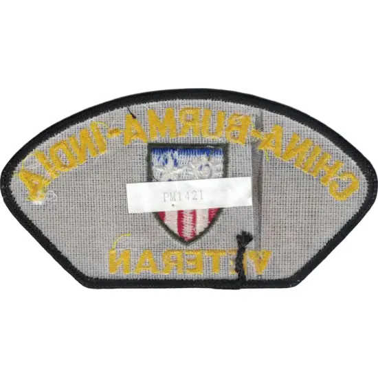 WWII China Burma India Veteran Hat Patch 2 3/4" x5 1/4" {2}