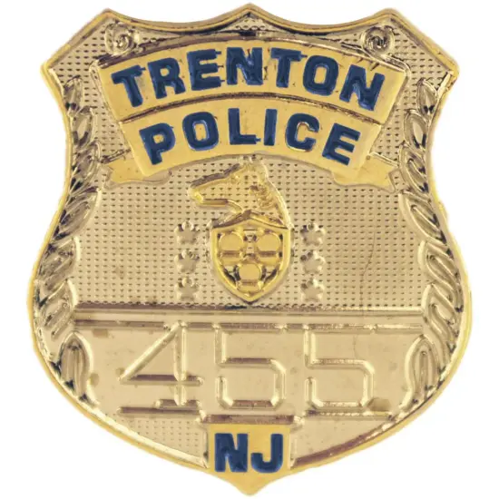 Trenton New Jersey Police Officer Badge Pin 1" {1}