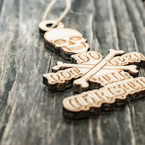 Ornament - Do Not Open 'Til Christmas - Raw Wood 3x4in {2}