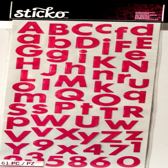 Sticko Futura Max Hot Pink Large Dimensional Epoxy Stickers {1}